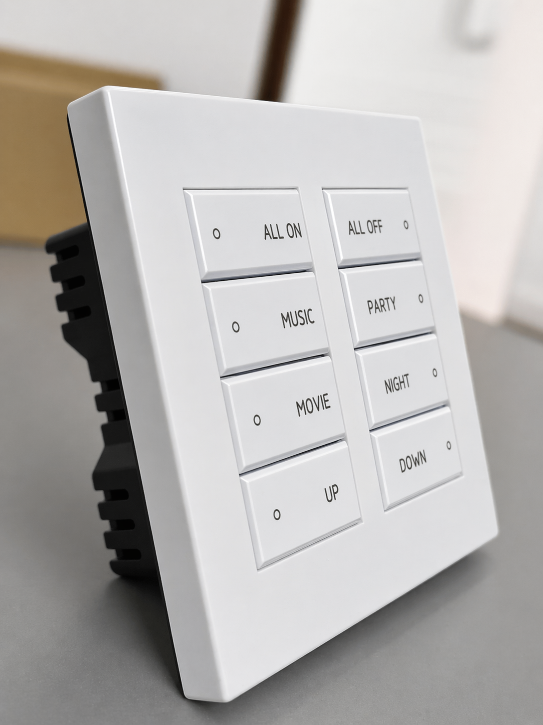 8-Button keypad, White Textured